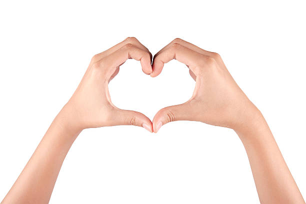 Heart Gesture on white background